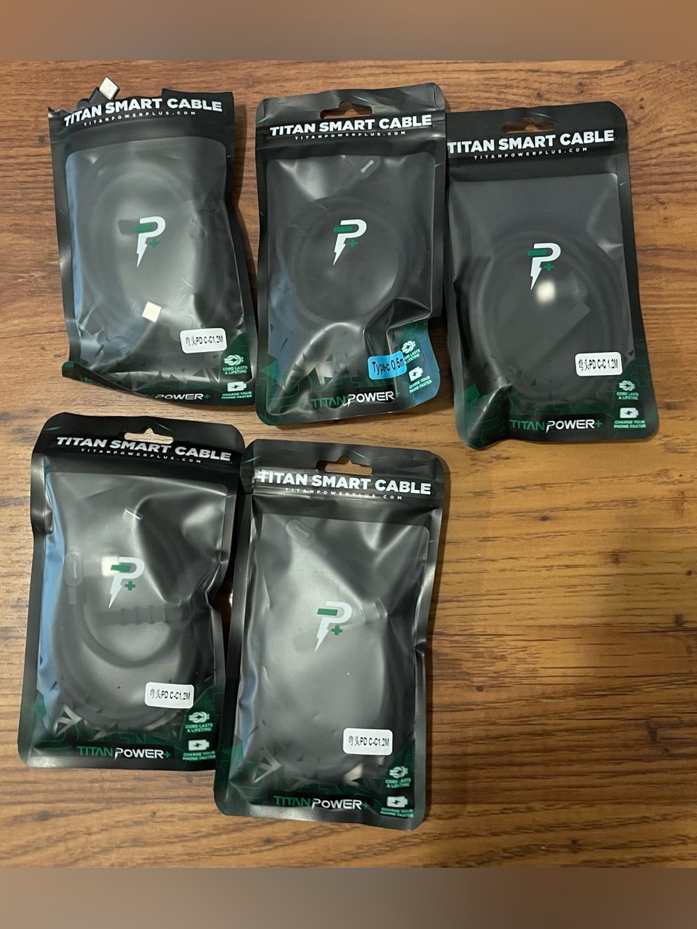 Titan Power Titan Smart Cable - Black (5 Pack) Cell Phone Chargers Cables New